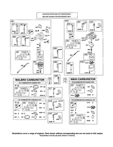 Carburetor Diagram and Parts List for 205400 0035-0301 Briggs and Stratton Engine